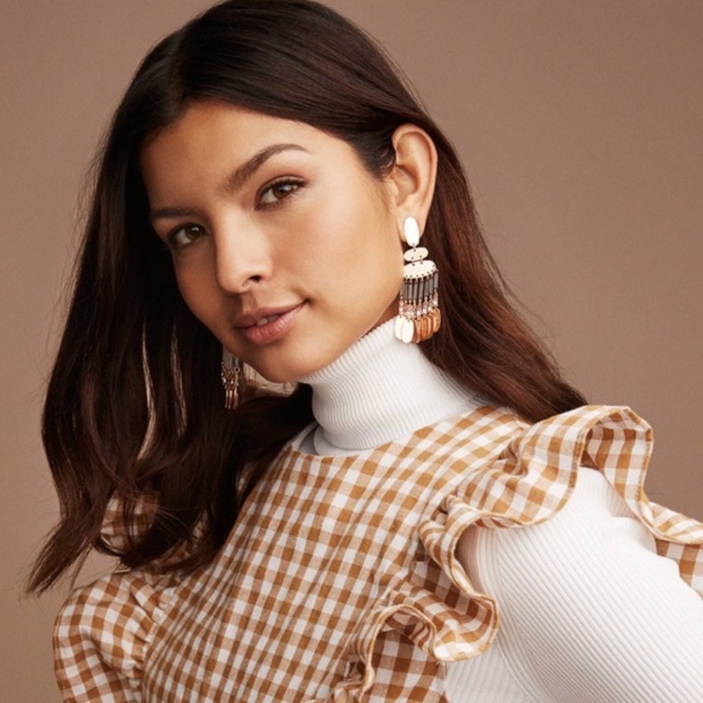 Kendra Scott Oster Statement Earrings - Gold & Smoky Crystal - Winter 2018